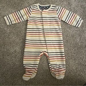 Magnetic Me Velour Footie Multi Stripe 0-3 months